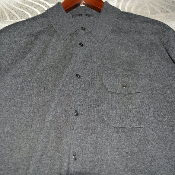 QOR Merino Wool Cashmere Sweater Shirt - Picture 4 of 6